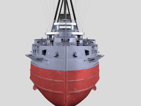 IJN Kawachi Japanese Battleship Modèle 3D