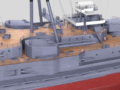 IJN Kawachi Japanese Battleship Modèle 3D