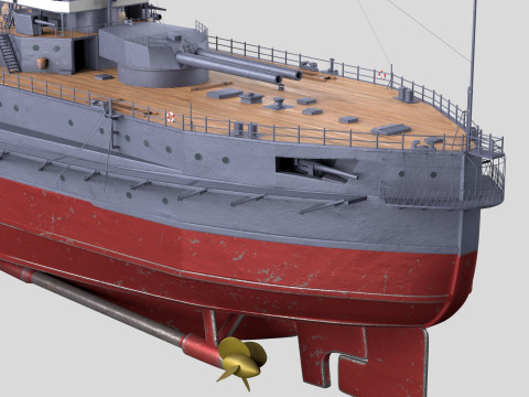 IJN Kawachi Japanese Battleship Modèle 3D