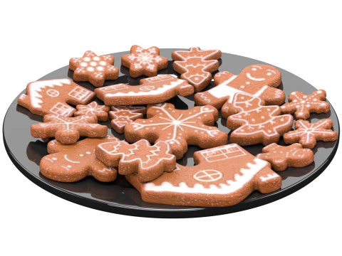 New Year Cookies 3D Model