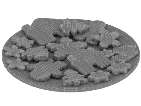New Year Cookies 3D Model