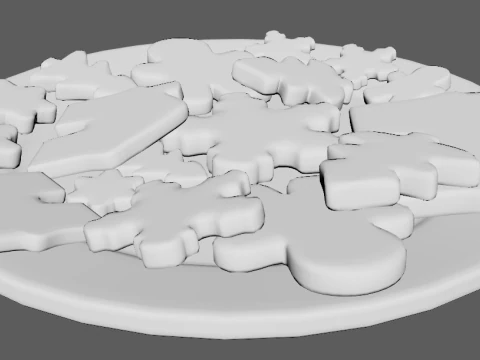 New Year Cookies 3D Model