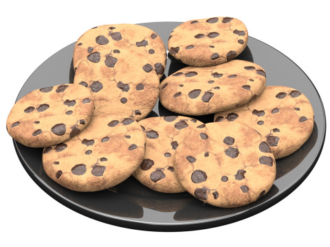 Soft Chocolate Chip Cookies 3D 모델