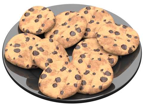 Soft Chocolate Chip Cookies 3D 모델