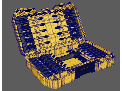 Dewalt FLEX TORQUE SCREWDRIVING BIT SET 25 PIECES 3D 模型