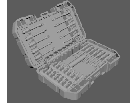 Dewalt FLEX TORQUE SCREWDRIVING BIT SET 25 PIECES 3D Model