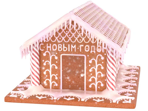 新年のジンジャーブレッドハウス 3Dモデル
