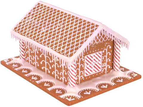 Gingerbread House for New Year 3D Model