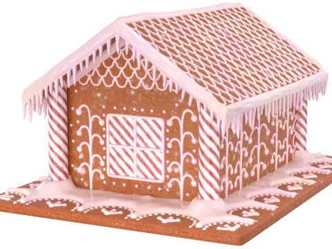 Gingerbread House for New Year 3D Model