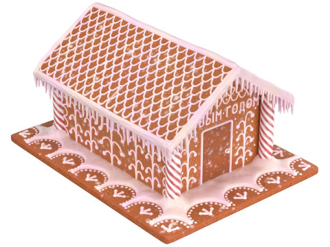 Gingerbread House for New Year 3D Model