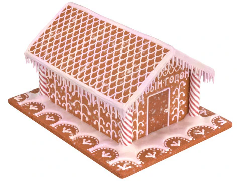 Gingerbread House for New Year 3D Model