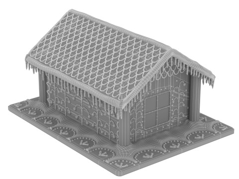 Gingerbread House for New Year 3D Model