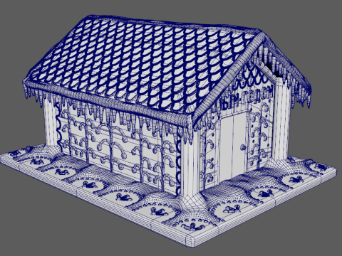 Gingerbread House for New Year 3D Model