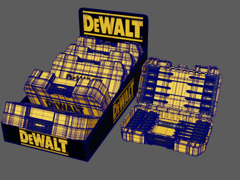 DeWALT Bit Set in Durable Case 3D 模型