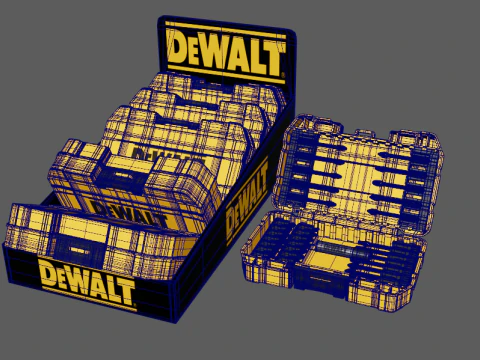 DeWALT Bit Set in Durable Case 3D Model