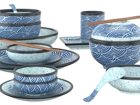 Decorative Tableware Set 1 Modello 3D