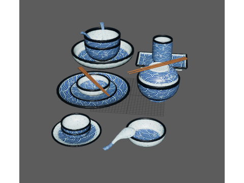 Decorative Tableware Set 1 Modello 3D