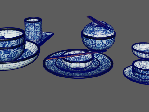 Decorative Tableware Set 1 Modello 3D