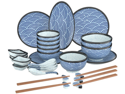 Decorative Tableware Set 2 3D 모델