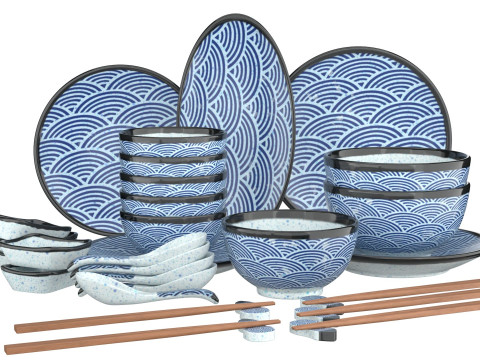 Decorative Tableware Set 2 3D Модель