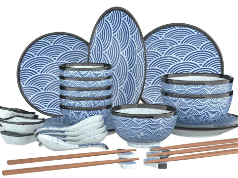 Decorative Tableware Set 2 3D Model
