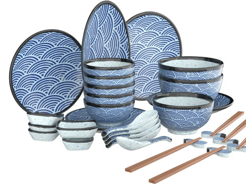 Decorative Tableware Set 2 3D Модель