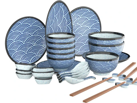 Decorative Tableware Set 2 3D Model