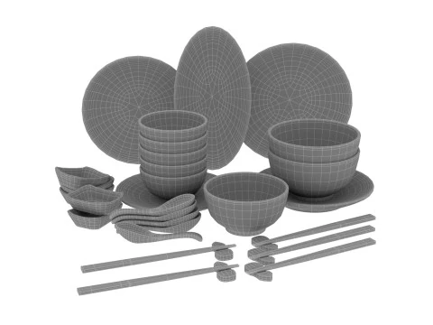 Decorative Tableware Set 2 3D Model