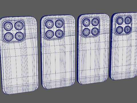 Xiaomi 17 4 colors 3D Model