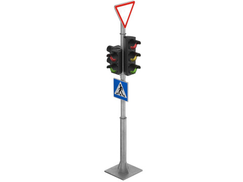 Traffic lights and road signs 1 Model 3D
