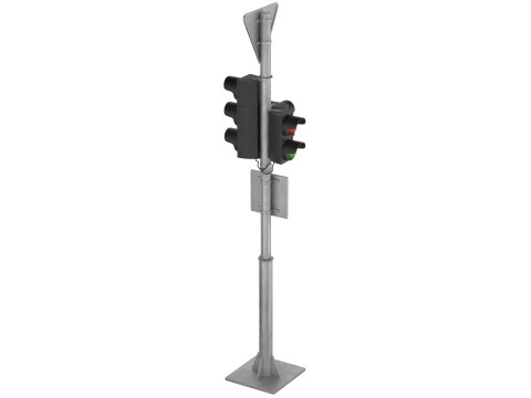 Traffic lights and road signs 1 Modello 3D