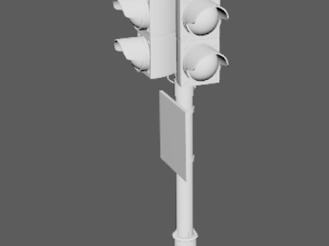 Traffic lights and road signs 1 Modello 3D