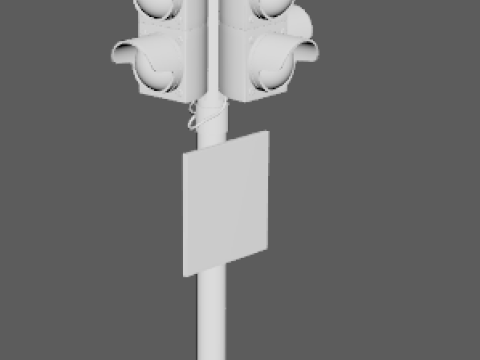 Traffic lights and road signs 1 Modello 3D