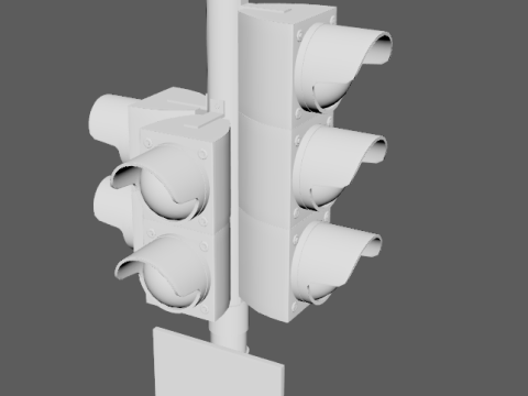 Traffic lights and road signs 1 Modello 3D