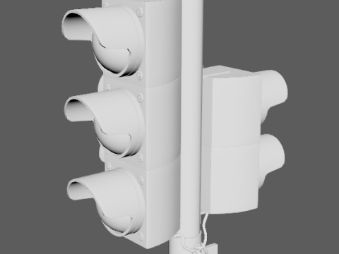 Traffic lights and road signs 1 Modello 3D