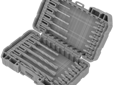 DeWalt Impact Drill and Bit Set 3D Модель