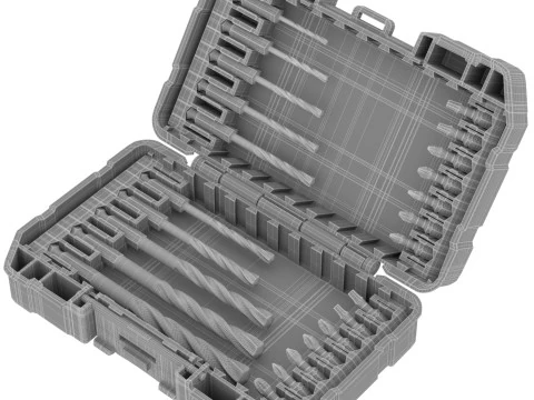 DeWalt Impact Drill and Bit Set 3D Model