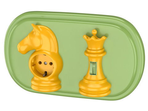 Sockets and Switches in the Shape of Chess and Checkers Pieces 3D Modell
