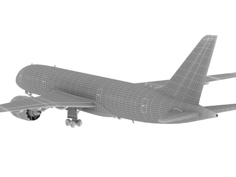 Aereo passeggeri Boeing 787-8 della Uzbekistan Airways Modello 3D