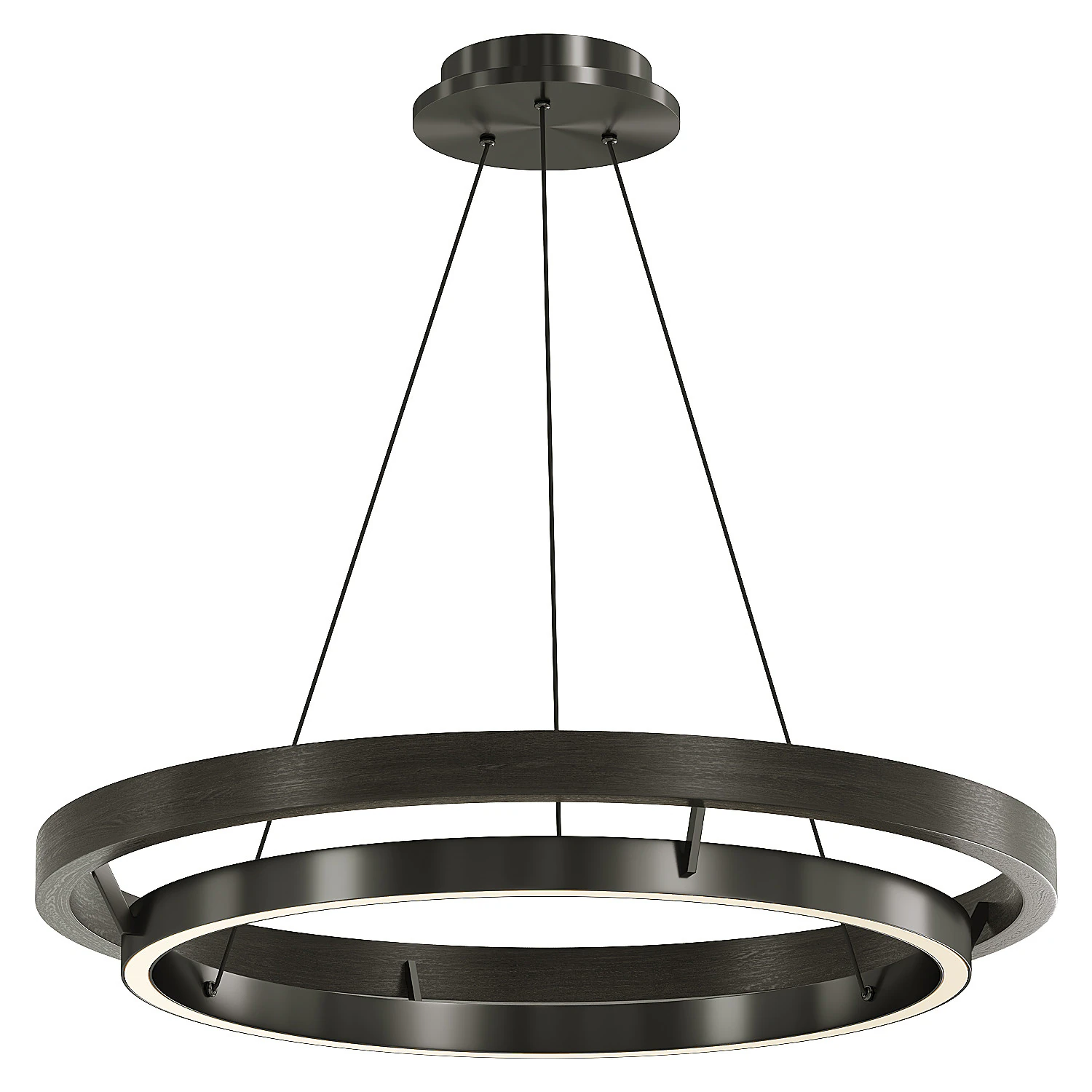 Weathered Oak LED Pendant Light 3D Model .c4d .max .obj .3ds .fbx .stl .blend