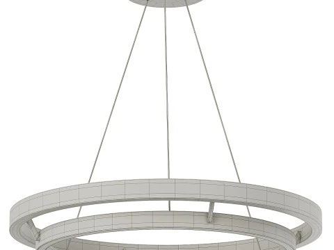 Weathered Oak LED Pendant Light 3D Model