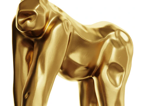 Scultura Gorilla Modello 3D