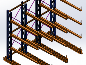 Cantilever racking 3Dモデル