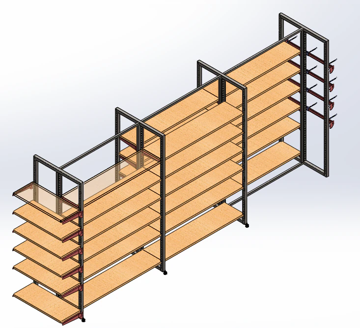 Display shelf 1 3D Model .c4d .max .obj .3ds .fbx .stl .blend 
