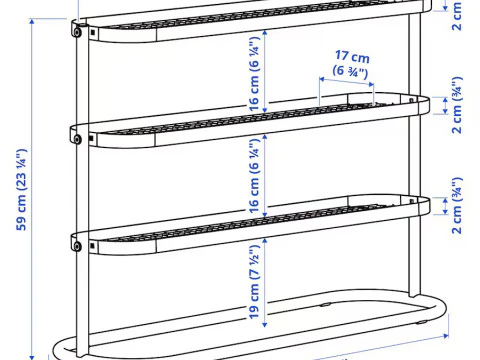 IKEA - ALGANAS Shoe rack 3D Model