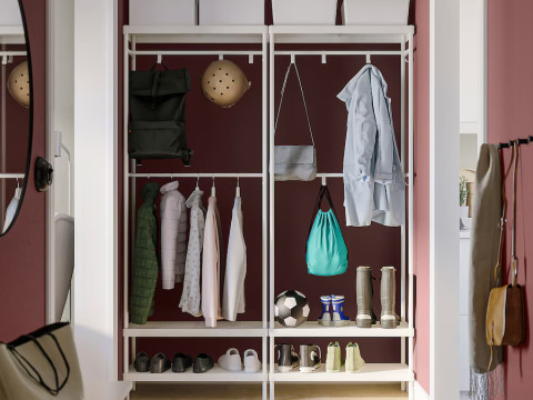 MACKAPAR coat rack with shoe storage unit Model 3D