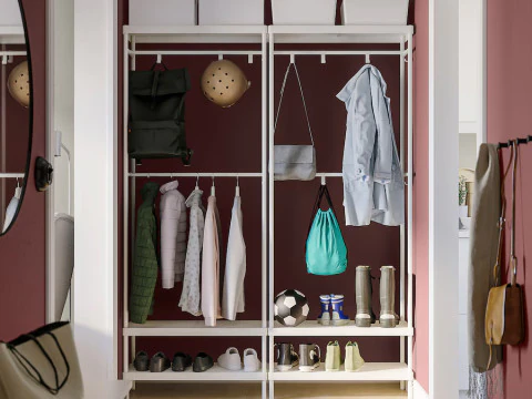 MACKAPAR coat rack with shoe storage unit 3D Model