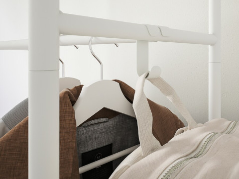 MACKAPAR coat rack with shoe storage unit Model 3D