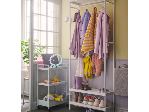 MACKAPAR coat rack with shoe storage unit Model 3D