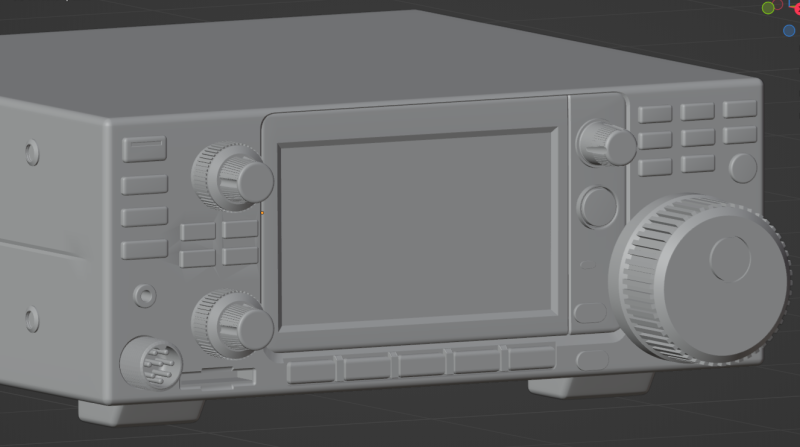 Ham icom ic7300 radio 3Dプリントモデル .c4d .max .obj .3ds .fbx .stl .blend 